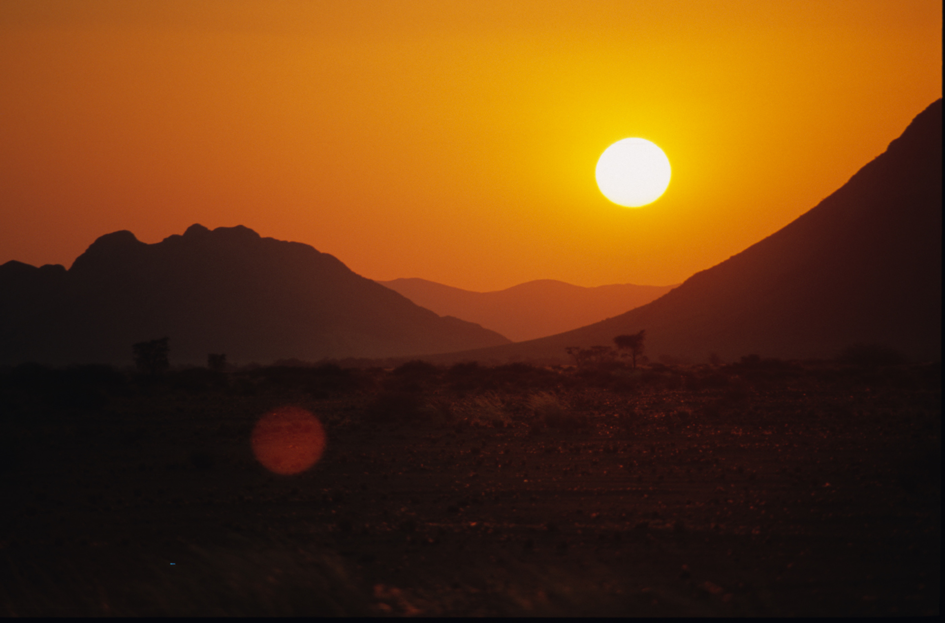 A beautiful sunset in Namibia.